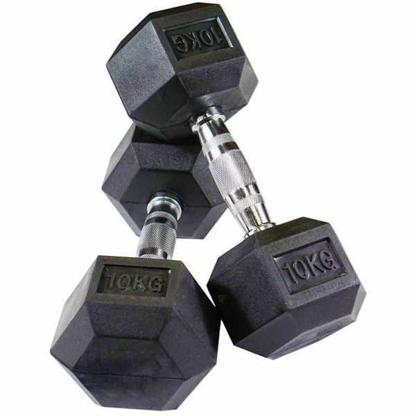Fitness And Sport Hexagonal Fitness Dumbbell 10 kg