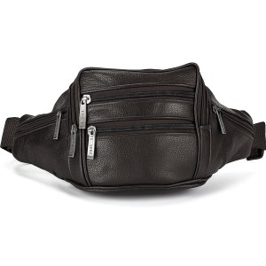 Money Waist Shoulder Outdoor Bum Bag - Brown