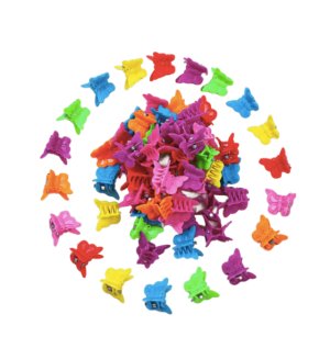 50 Pieces Mini Butterfly Hair Clips Set