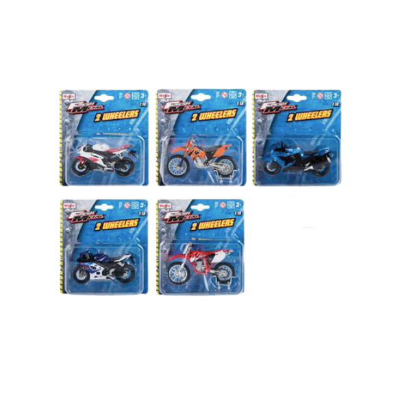 Maisto Toys- Assorted Toy Motorcycle Pack Of 5 x1