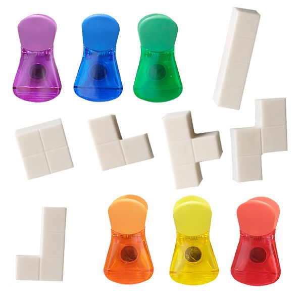 Home Kitchen Novelty Tetris &amp; Butterfly Clip Fridge Magnet Set of 12