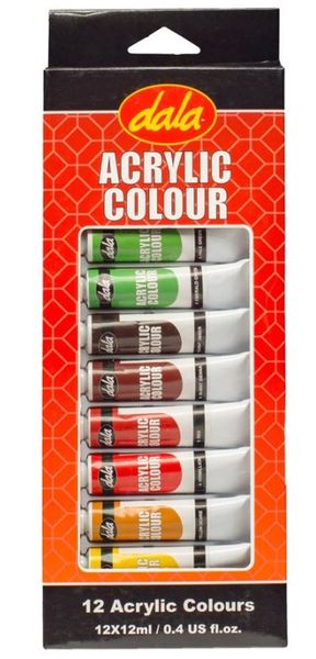 Dala Paint Set Acrylic - 12 x 12ml