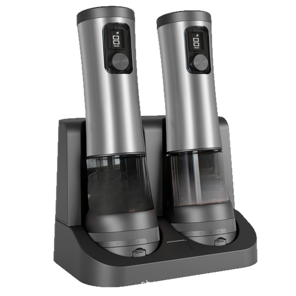 Electric Salt And Pepper Grinder Set - Automatic Pepper Mill