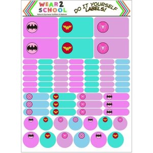 Superhero Girl DIY marking labels waterproof