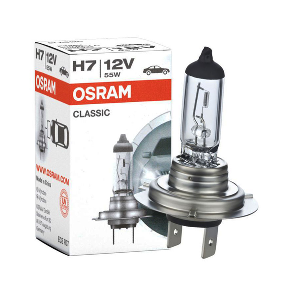 Osram Classic H7 55W Halogen Headlight Bulb - Single