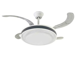 Fine Blue Modern Ceiling Fan Light with Transparent Acrylic Blades JAFL008