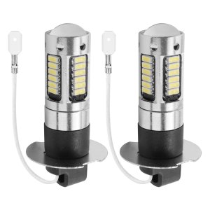 2Pieces H3 Super Bright LED Fog Driving DRL Light Bulbs 6000K White