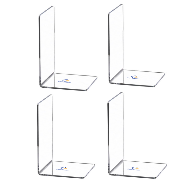 Clear Acrylic Bookends For Shelves Desk Book Stopper Organiser
