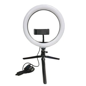 12 Inch USB Selfie Ring Light with 47cm Stand and Multi-Function Switch