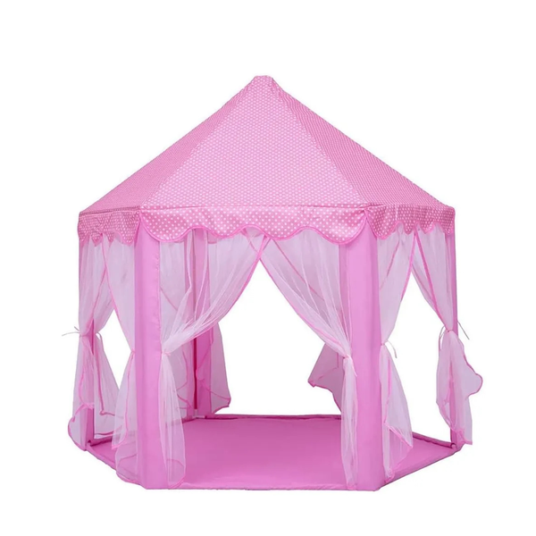 140x135cm Tent, Princess Hut, Girls Large Playhouse, As Mosquito Net - Pink