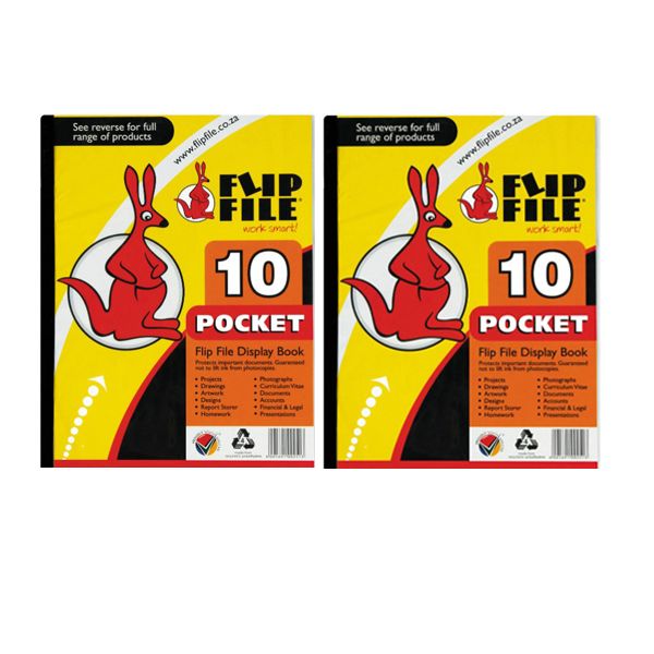 10 Pockets Flip File - pack of 2