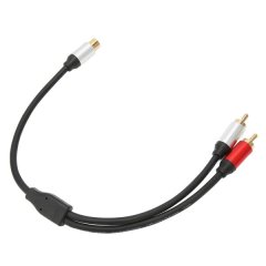 1RCA Female to 2RCA Male Cable 1 Female to 2 Male Y Splitter Extension Cord