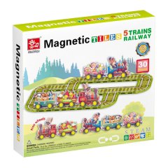Magnetic Tiles - Railway Trains Set - 30 Pieces