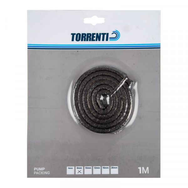 Torrenti Packing Pump Graphite 8mm 1M