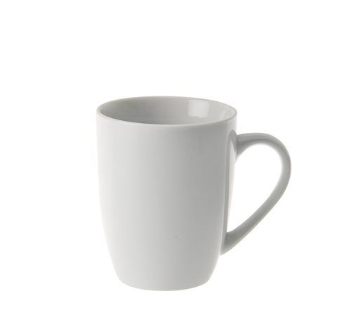 Bulk Pack x8 Whiteware Barrel Shape Mug 350ml - White