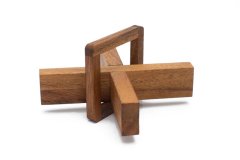 Mysterious X - Wooden 3D Disentanglement Brain Teaser Puzzle
