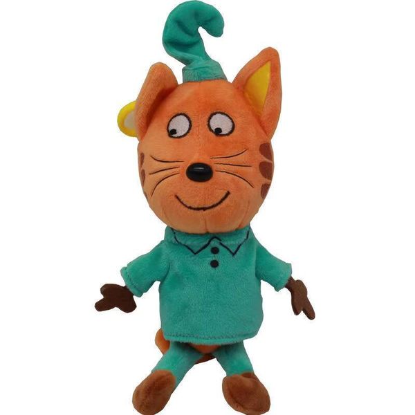 Cartoon Three Kittens Plush Toy Set, Soft Stuffed Animals for Kids