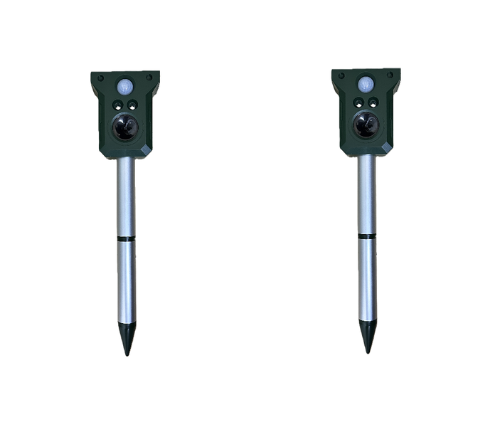2 Pack - Solar-Powered Animal Repellent Sensor 3W
