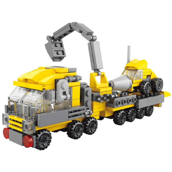 10-in-1 Heavy-Duty Construction Vehicle Building Blocks- 291pcs Engineering