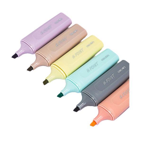 Deli Pastel Highlighter 6 Assorted Colours