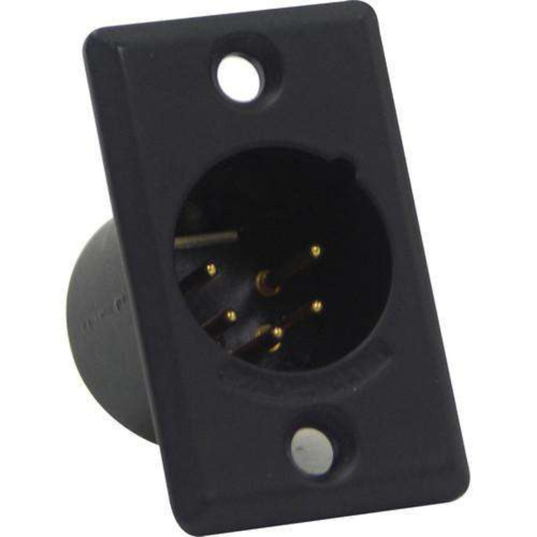 XLR-D5MBAU 5-Pin Male XLR Black Cable Connector with Locking Latch