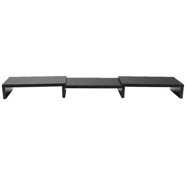 Dual Monitor Stand Riser with Adjustable Length and Angle with Slot