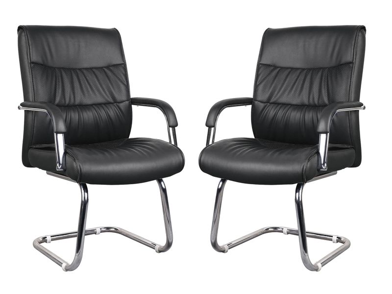 Stylo Black Visitors Office Chairs-2 per box