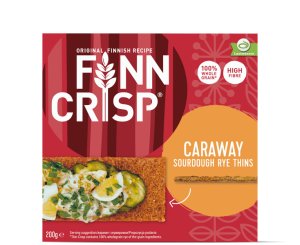 Finn Crisp Caraway Sourdough Rye Thins 200g (Box of 18)