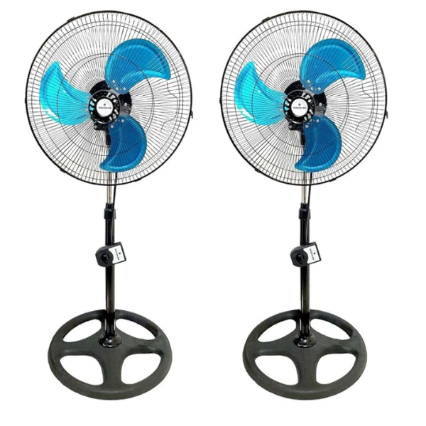 Set of 2 Electric Stand Fans 18-Inch - Home &amp; Office Cooling-DIGIMARK