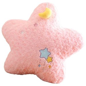 Decorative Plush Throw Pillow | Pink Star