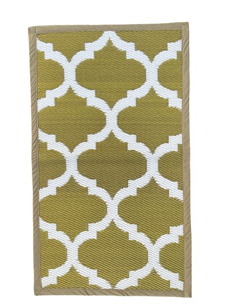 Indoor / Outdoor Woven PVC Rug - Madina Motif - 100 x 60 cm