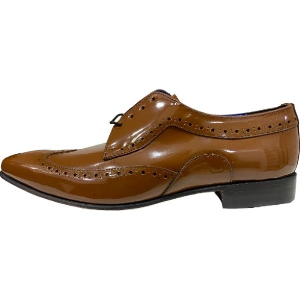 Barker- Mens B8S078A - Shiny Honey Lace Up Formal Shoes