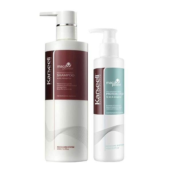 Karseell 500ml Argan Oil Shampoo &amp; 200ml Maca Essence Protein Cream