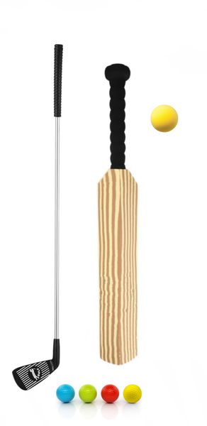 Kids Cricket and Golf Sport 7 Piece Play Set