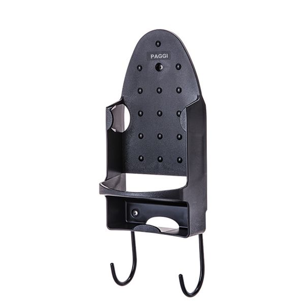 PAGGI Ironing Board Holder Metal Wall Mounted Iron Holder with Hooks