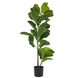 FLAWLESSZONE Faux Fiddle Leaf Plant 90cm - Artificial Indoor Home Decor