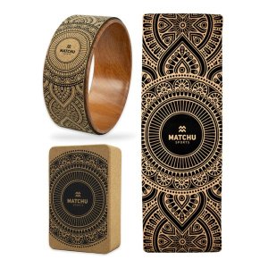 Matchu - Cork Yoga Set - Eco-Friendly Mat, Block and Wheel