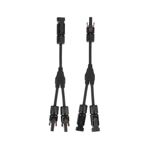 Solar Panel Y-Cable 2 Plug to 1 Socket 300mm MC4 Male Female Connector