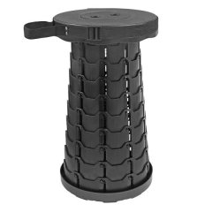 GLS Black Telescopic And Foldable Stool