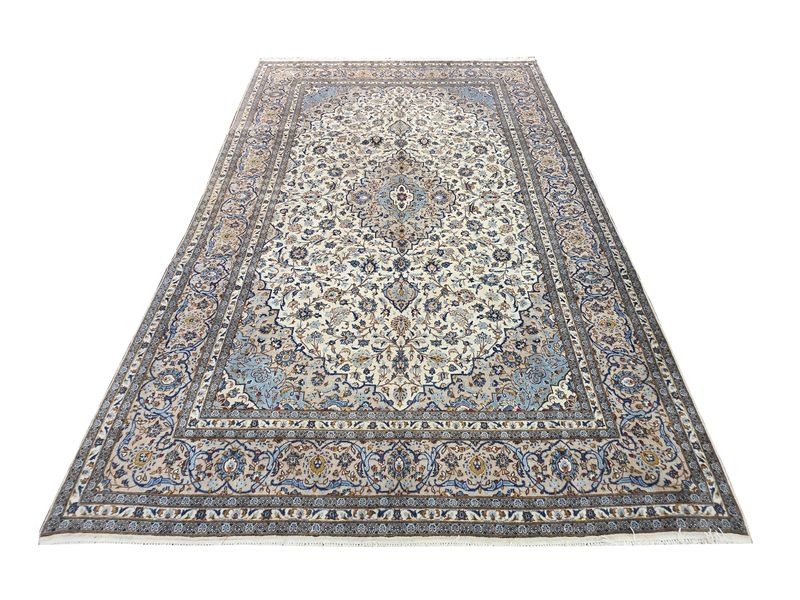 Top Persian Rugs Brown-Blue Wool Floral 403 Lx 287 CM