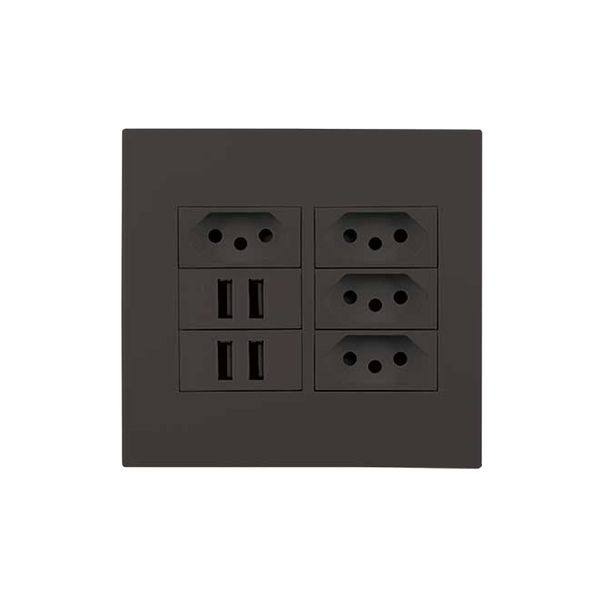 ACDC - 4x N-type 16a Sa 2x 2.1a Usb 4x4 Slate Orion