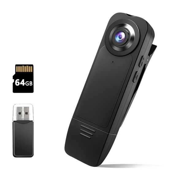 Mini Body Camera 1080P Police Body Camera with Memory Card