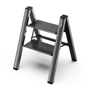 Trade Kite 2-Step Steel Folding Ladder - Compact, Safe &amp; Reliable for Use