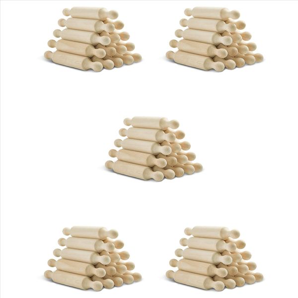 Wooden Mini Rolling Pin 6 Inches Long Kitchen Baking Rolling Pin