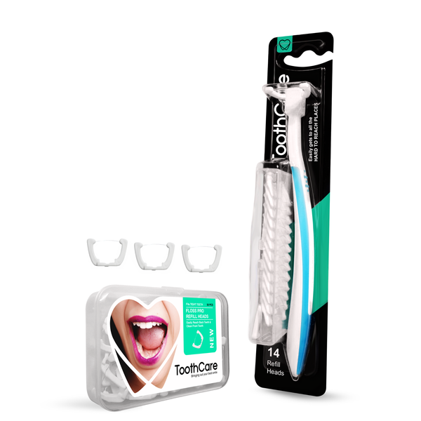 ToothCare - Floss Pro + 50 Piece Refill Head Pack