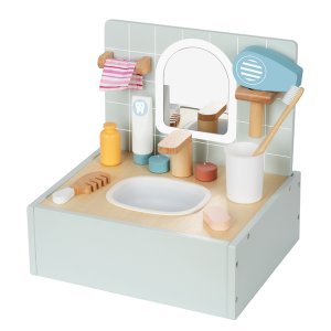 TookyToy - Pretend Play Bathroom Vanity &amp; Toiletries Toy Playset