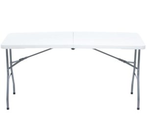Campground 1.8m Folding Table, coated steel frame, Black &amp; White options