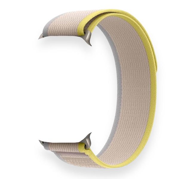 AMA Striped Nylon Stretch Watch Band For Apple Watch - Yellow Line 38/40/41