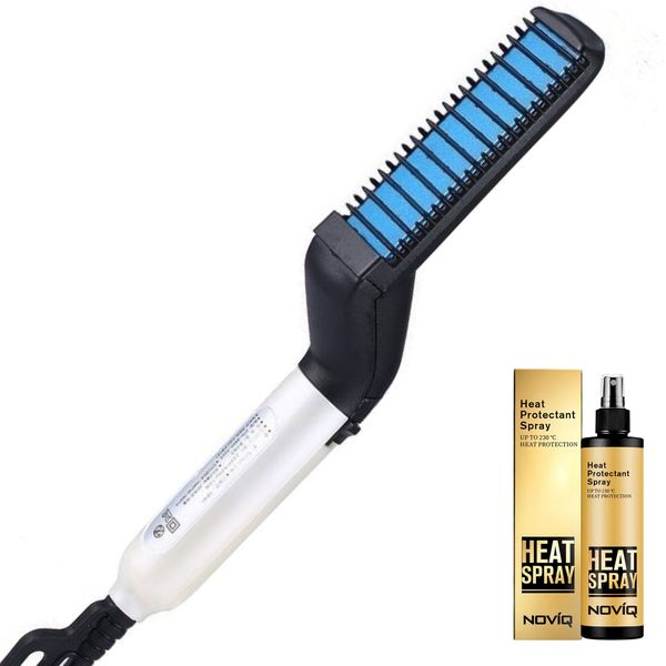 Enzo Mens Beard Modelling Comb + NOVIQ Heat Spray 250ml