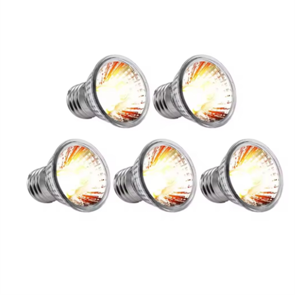 UVA+UVB Reptile Heating Light Bulb Basking UV Light Bulbs 25W 5Pieces